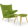 Buy Armchair with Footrest - Upholstered - Grizzly Olive 16766 in the United Kingdom