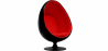 Buy Egg Design Armchair - Upholstered in Faux Leather - Eny Red 44502 - prices