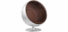 Buy Ball Design Armchair - Aviator Style - Upholstered - Baller Brown 26718 - in the UK