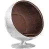 Buy Ball chair Aviator armchair microfiber aged leather effect Brown 26718