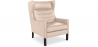 Buy Armchair with Armrests - Retro Style - Upholstered in Leather - Michal Ivory 50102 at Privatefloor