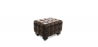 Buy 
Square Footrest - Leather Upholstered - Knox Chocolate 23370 home delivery