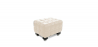 Buy 
Square Footrest - Leather Upholstered - Knox Ivory 23370 with a guarantee