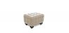 Buy 
Square Footrest - Leather Upholstered - Knox Taupe 23370 - in the UK