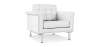 Buy Armchair with Armrests - Upholstered in Faux Leather - Town White 13180 at Privatefloor