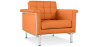 Buy Armchair with Armrests - Upholstered in Faux Leather - Town Orange 13180 home delivery