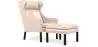 Armchair with Footrest - Upholstered in Leather - Micah image 9