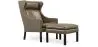 Armchair with Footrest - Upholstered in Leather - Micah image 9