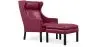 Armchair with Footrest - Upholstered in Polyurethane Leather - Micah image 9