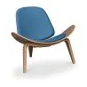 Designer armchair - Scandinavian armchair - Faux leather upholstery - Lucy image 9