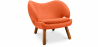 Buy Fabric Upholstered Armchair - Scandinavian Design - Pelitano Orange 16506 home delivery