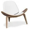 Buy CW07 Lounge Chair Design Boho Bali - Premium Leather White 99916776