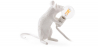 Buy Table Lamp - Mouse Rat Kids Lamp - Resina White 58832 - in the UK