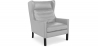 Buy Armchair with Armrests - Retro Style - Upholstered in Leather - Michal Grey 50102 home delivery