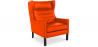 Buy Armchair with Armrests - Retro Style - Upholstered in Leather - Michal Orange 50102 - in the UK