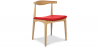 Buy Dining Chair - Scandinavian Style - Wood and Leather - Lanan Red 16435 - prices