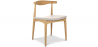 Buy Dining Chair - Scandinavian Style - Wood and Leather - Lanan Ivory 16435 - prices
