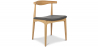 Buy Dining Chair - Scandinavian Style - Wood and Leather - Lanan Dark grey 16435 at Privatefloor