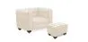 Armchair with Footrest - Upholstered in Padded Leather - Nubus image 9