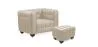 Armchair with Footrest - Upholstered in Padded Leather - Nubus image 9