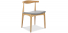 Buy Dining Chair - Scandinavian Style - Wood and Leather - Voga Grey 16436 home delivery