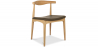 Buy Dining Chair - Scandinavian Style - Wood and Leather - Voga Taupe 16436 in the United Kingdom