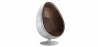 Buy Aviator Style Egg Design Armchair - Upholstered in Faux Leather - Eny Brown 25624 - in the UK