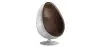Aviator Style Egg Design Armchair - Upholstered in Faux Leather - Eny image 9