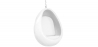 Buy Hanging Egg Design Armchair - Upholstered in Fabric - Eny White 16504 at Privatefloor
