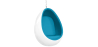Buy Hanging Egg Design Armchair - Upholstered in Fabric - Eny Turquoise 16504 at Privatefloor