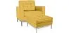 Designer Armchair with Footrest - Upholstered in Faux Leather - Konel image 9