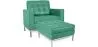 Designer Armchair with Footrest - Upholstered in Faux Leather - Konel image 9