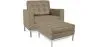 Designer Armchair with Footrest - Upholstered in Faux Leather - Konel image 9