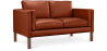 Buy Polyurethane Leather Upholstered Sofa - 2 Seater - Mordecai Brown 13921 in the United Kingdom