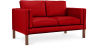 Buy Polyurethane Leather Upholstered Sofa - 2 Seater - Mordecai Red 13921 - in the UK