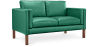 Buy Polyurethane Leather Upholstered Sofa - 2 Seater - Mordecai Turquoise 13921 at Privatefloor