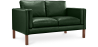 Buy Polyurethane Leather Upholstered Sofa - 2 Seater - Mordecai Green 13921 in the United Kingdom