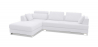 Buy Chaise longue with 3 seats - Upholstered in fabric - Boretti White 16613 - in the UK