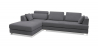 Buy Chaise longue with 3 seats - Upholstered in fabric - Boretti Light grey 16613 - prices