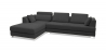Buy Chaise longue with 3 seats - Upholstered in fabric - Boretti Dark grey 16613 with a guarantee