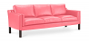 Buy Polyurethane Leather Upholstered Sofa - 3 Seater - Benzion Pink 13927 - in the UK