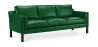 Buy Polyurethane Leather Upholstered Sofa - 3 Seater - Benzion Green 13927 in the United Kingdom