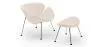 Designer Armchair with Footrest - Upholstered in Leather - Chunk image 9