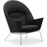 Buy Armchair with Armrests - Upholstered in Fabric - Oculus Black 57151
