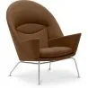 Buy Armchair with Armrests - Upholstered in Fabric - Oculus Brown 57151