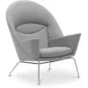 Buy Armchair with Armrests - Upholstered in Fabric - Oculus Light grey 57151