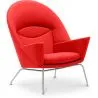 Buy Armchair with Armrests - Upholstered in Fabric - Oculus Red 57151