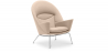 Buy Armchair with Armrests - Upholstered in Fabric - Oculus Ivory 57151 - in the UK