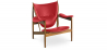 Buy Design Armchair with Armrests - Wood and Leather - Captain Red 58425 in the United Kingdom