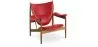 Design Armchair with Armrests - Wood and Leather - Captain image 9